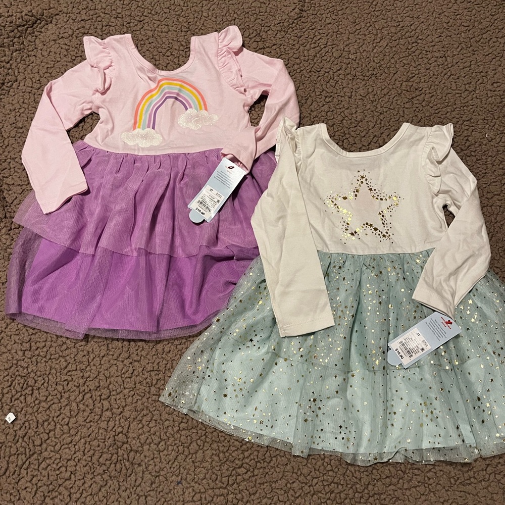 Cat & Jack Pink and Cream Kids Dresses